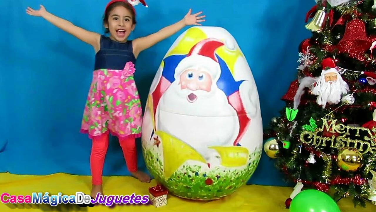 Huevo Sorpresa Santa Claus Mas Grande Del Mundo Con un Monton de Juguetes | Biggest Santa Kinder Egg | Web de Casa Magica De Juguetes | Youtube Channel