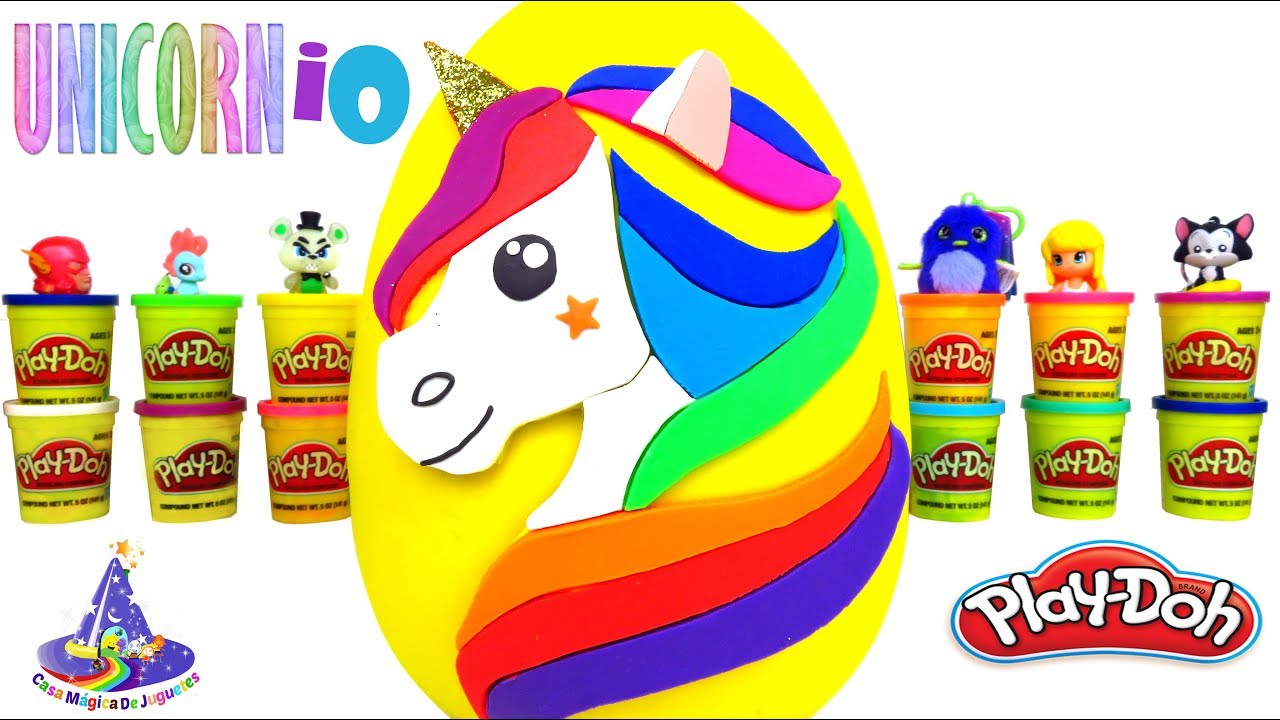 Huevo Sorpresa Gigante de Unicornio Arcoiris de plastilina Play Doh en  Español Giant Unicorn Surpris Sitio Web de Casa Magica De Juguetes  Channel
