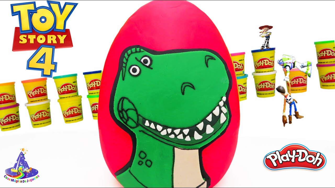 Huevo Gigante Sorpresa de Rex el Dinosaurio de Toy Story de Plastilina con  Juguetes de Toy Story 4 | Sitio Web de Casa Magica De Juguetes | Youtube  Channel