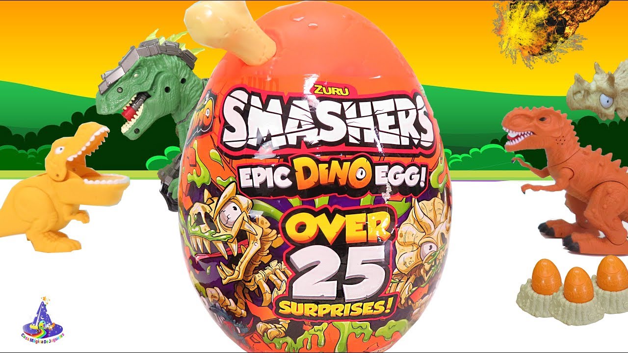 Huevo Epico Dino Smashers con 25 Sorpresas de Dinosaurios Slime Fiz y  Fosiles de Dinosaurios | Sitio Web de Casa Magica De Juguetes | Youtube  Channel